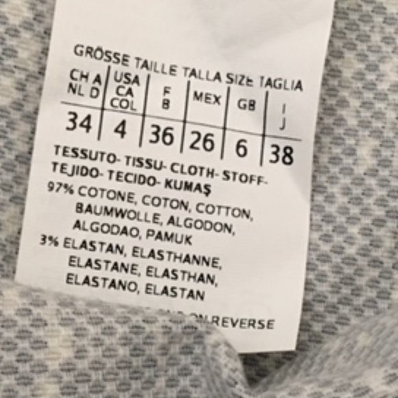 Weekend Max Mara Mosaic Navy/White pencil skirt size 4 - Picture 5 of 13